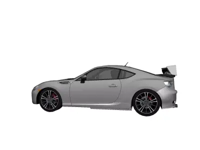 SUBARU BRZ Upgraded Low-poly 3D model