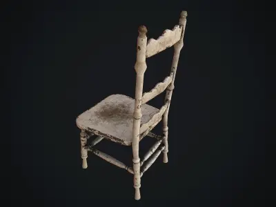 Old Chair pbr Low-poly 3D model