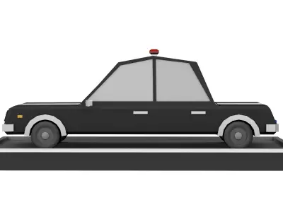 Low Poly Police Car Low-poly 3D model