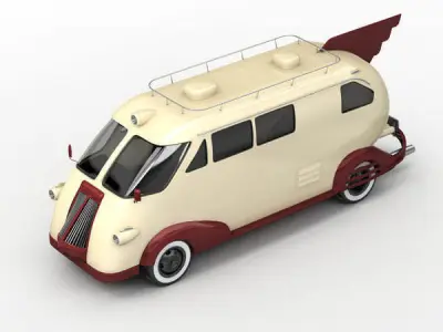 Retro Car Western flyer 3D model