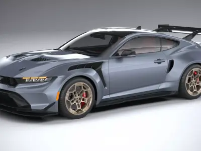 2025 Ford Mustang GTD Realistic Game Ready Rigged Ready  3D model