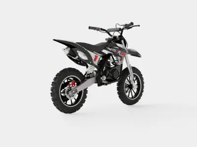 MXR 50cc Motorbike Black Low-poly 3D model