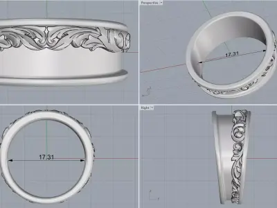 ring woman  3D print model 154