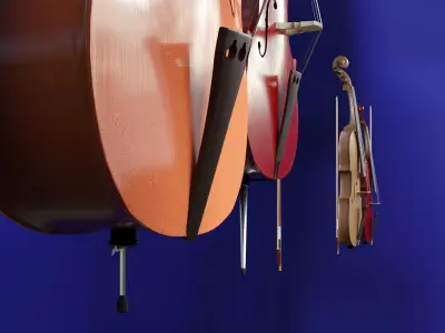 Symphonic Strings SET Violine Viola Cello and Double Bass 3D model