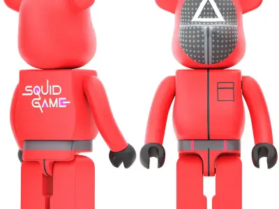Medico bearbrick squid game quard 3D model