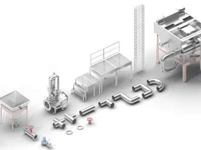 Water purifier Low-poly 3D model