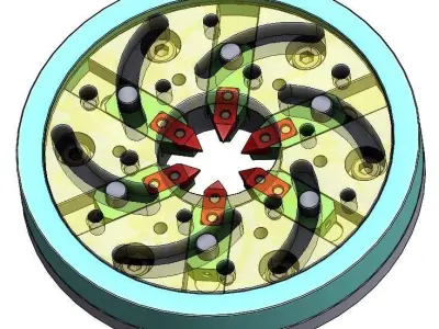 d50nma01 pipe Necking mechanism for CNC machining metal part 3D print model