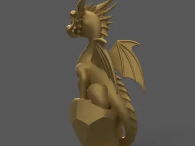 Dragon STL File Unique 3D Print Model for Decor 3D print model