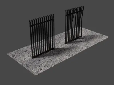 Garden Fence Low-poly 3D model purchase