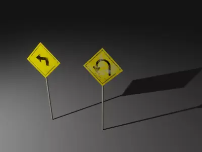 Gameready Roadsigns Free low-poly 3D model