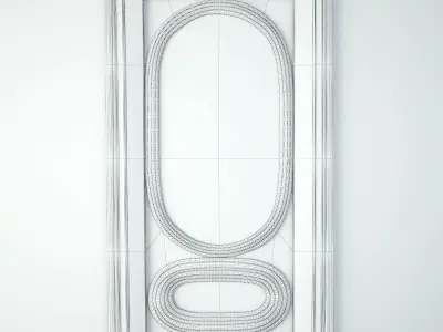 Antique Jodhpur Window Mirror 3D model