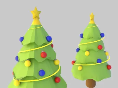 Christmas Tree Low-poly 3D model