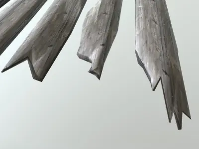 CC0 - Planks broken Free low-poly 3D model