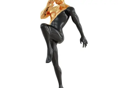 Abstract mannequin kick knee 73 3D model