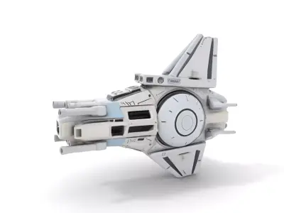 Starfighter Gray Spacecraft model pack Low-poly 3D model