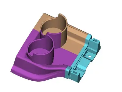 Bottle holder for Nissan NV200 Centre Console 3D print model