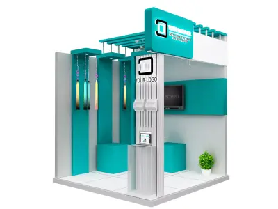 Booth Exhibition Stand a523b  3D model