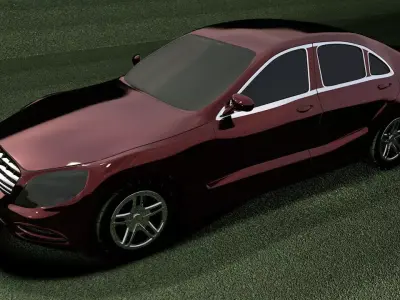 3d mercedes car  Low-poly 3D model