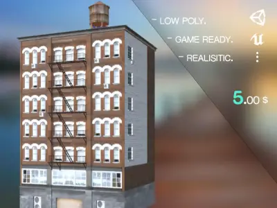 classic building Low-poly 3D model purchase