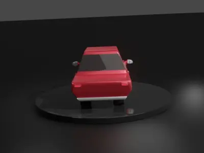 Lowpoly Car Free low-poly 3D model