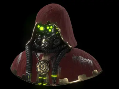 Adeptus Mechanicus Head Free 3D model