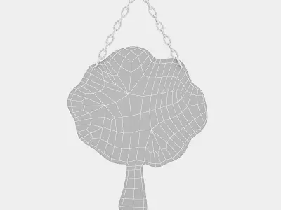 tree frame 3D Low-poly 3D model