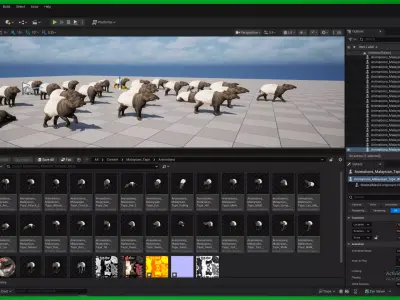 Malayan Asian Tapir Low-poly 3D model