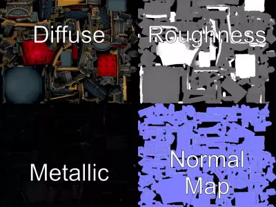 Gothic Velvet Throne model pack Low-poly 3D model