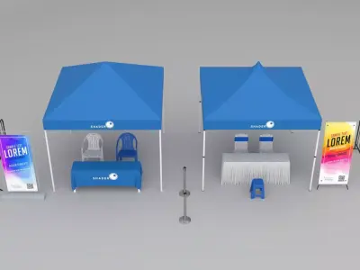 Outdoor Event Booth - Pop-up Tent 3D print model
