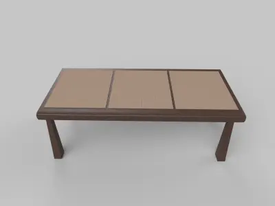 sofa bench Low-poly 3D model
