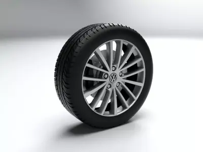 VW Rim Spokes Low-poly 3D model