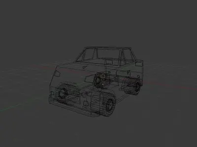 Low-Poly Car Rig Low-poly 3D model