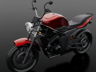 Motor Bike With Texture 3D model