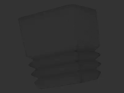 Luxury Square Rock Whiskey Glass 3D model