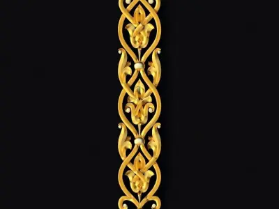 Central decor ornament for furniture 3D model 140