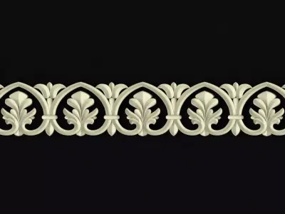 Central decor ornament for furniture 3D model 398