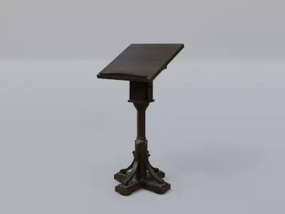 Bookstand 2 wooden book stand Low-poly 3D model