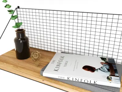 Bookshelves with decor 3D model