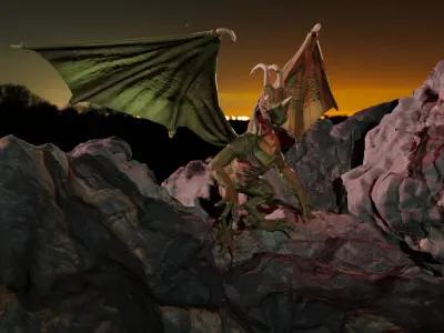 Dragon Low-poly 3D model