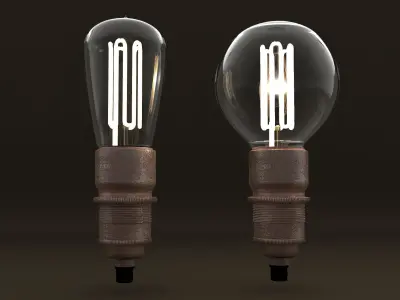 Eco-filament light bulbs combo 3D model