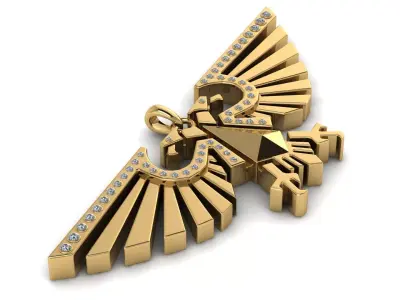 EAGLE BIRD STYLE PENDANT 3D PRINTABLE MODEL  3D print model