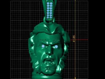 DEVIL GOLD PENDANT 3D PRINTABLE MODEL  3D print model