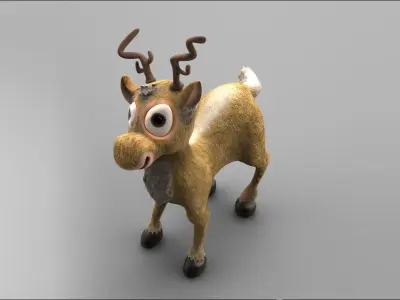 3d model of Christmas Deer 3D model
