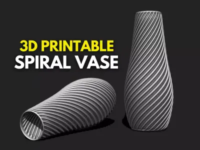 Spiral Vase 03 - Modern Home Decor - Flower Pot DIY - Table Vase 3D print model