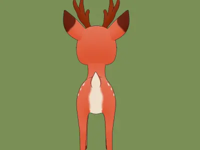 Anime Deer 3D model