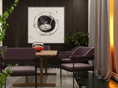 modern dining Chair Free 3D model