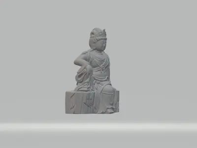 Guanyin Bodhisattva Sitting Statue  3D print model get