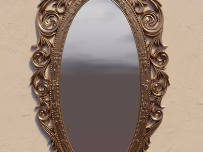 Carved Frame 2 Low-poly 3D model