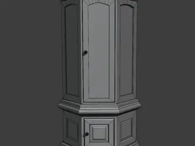 Cabinet Collection chest of drawers Low-poly 3D model