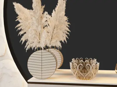 Hallway living room with furniture 3D model